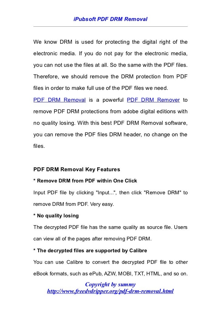 ipubsoft pdf drm removal ipubsoft pdf drm removal